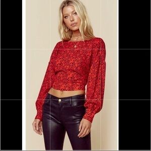 Blue Life Jamal Top In Risky Red NWOT
